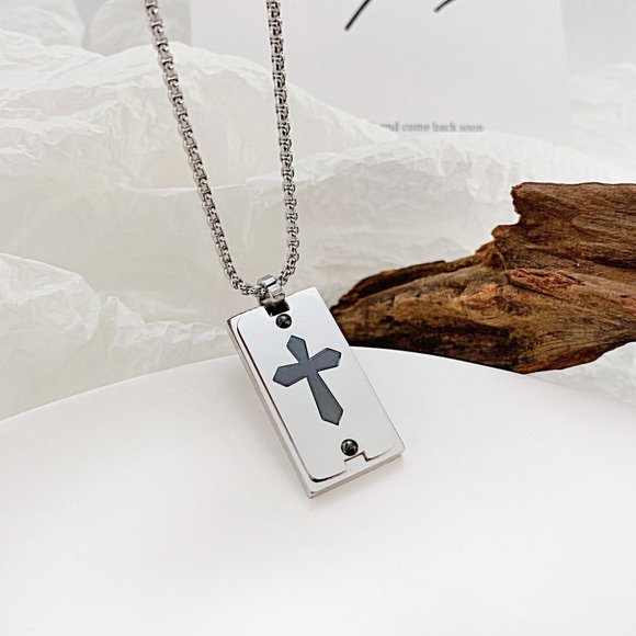 men cross necklace - Picture 2 of 4